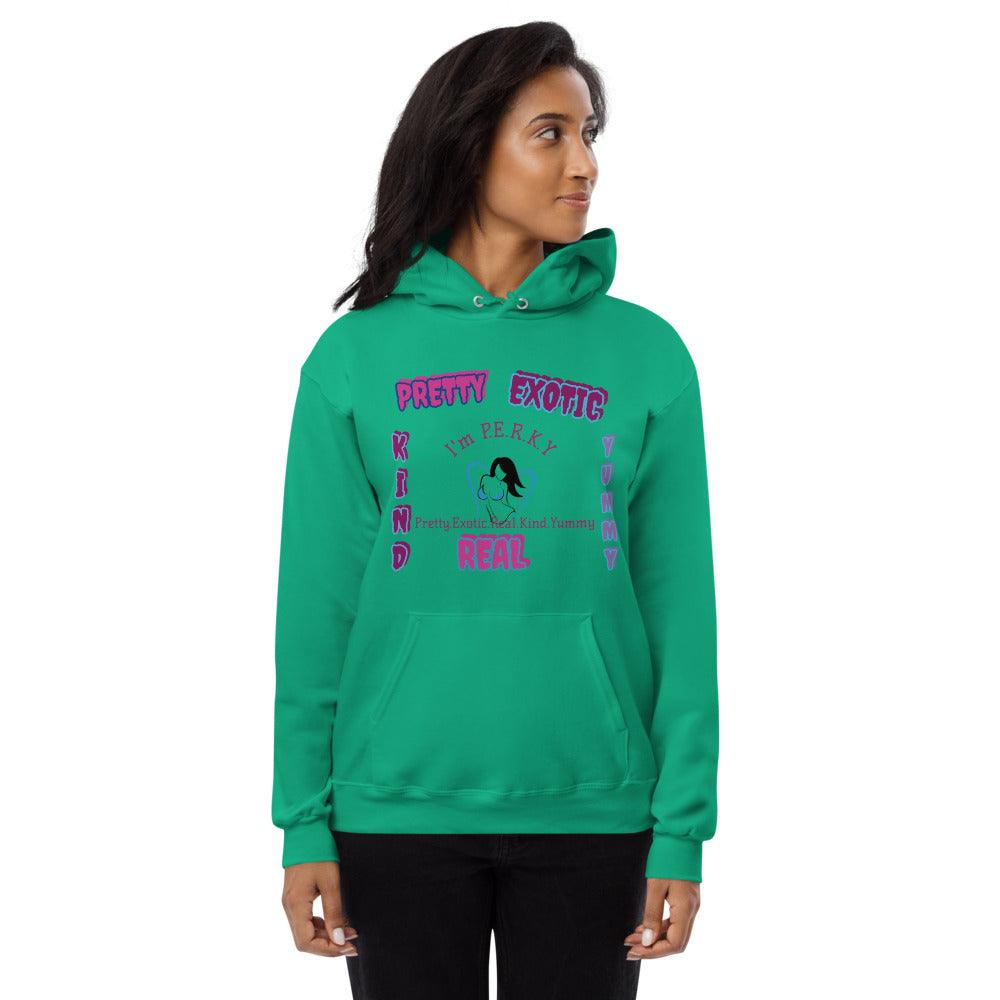 "I'm P.E.R.K.Y" Unisex fleece hoodie - Lady Vals Vanity