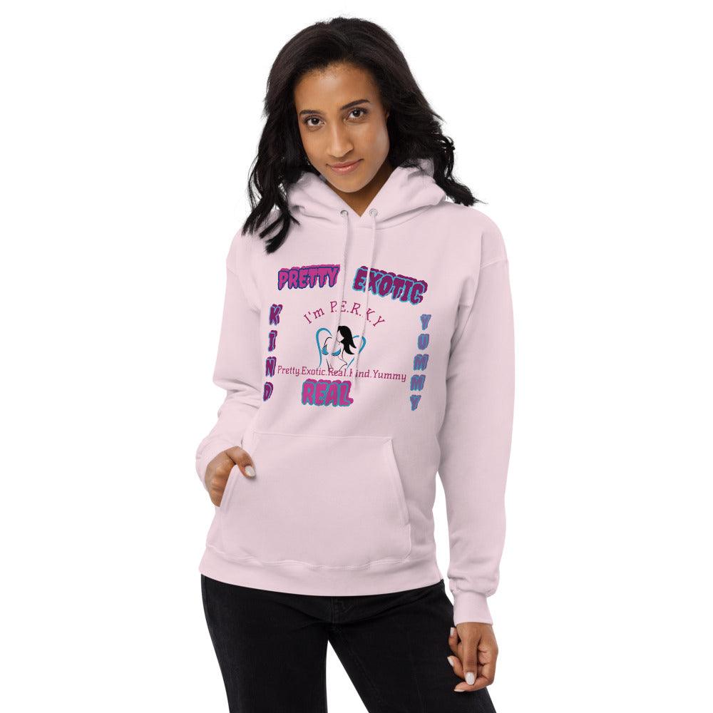 "I'm P.E.R.K.Y" Unisex fleece hoodie - Lady Vals Vanity