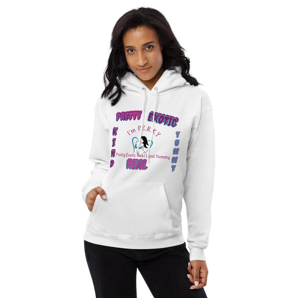 "I'm P.E.R.K.Y" Unisex fleece hoodie - Lady Vals Vanity