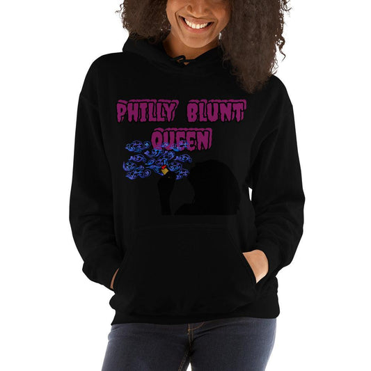 "Philly Blunt Queen" Purple Letters Hoodie - "I'M PERKY" Boutique
