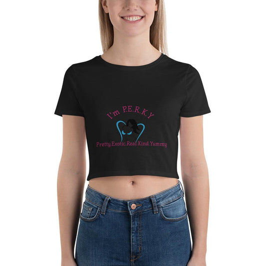 "I'm P.E.R.K.Y" Women’s Crop Tee - Lady Vals Vanity