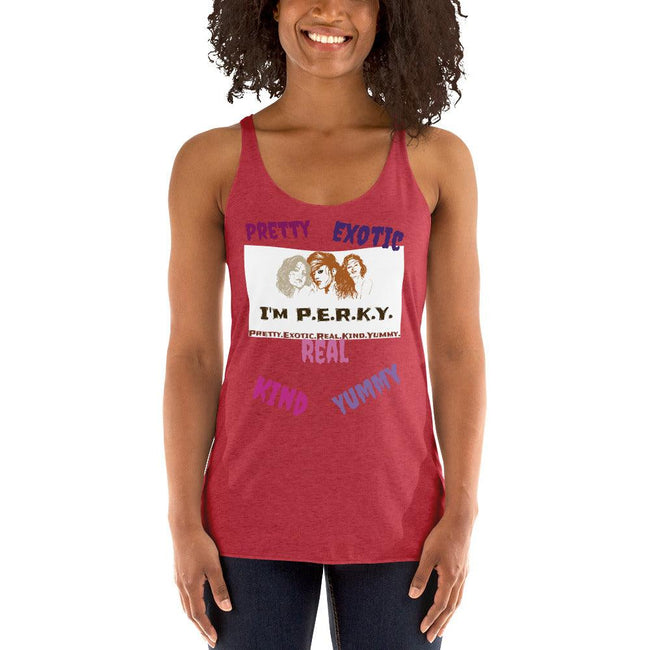 I'm P.E.R.K.Y. II Racerback Tank - Lady Vals Vanity