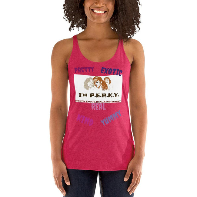 I'm P.E.R.K.Y. II Racerback Tank - Lady Vals Vanity